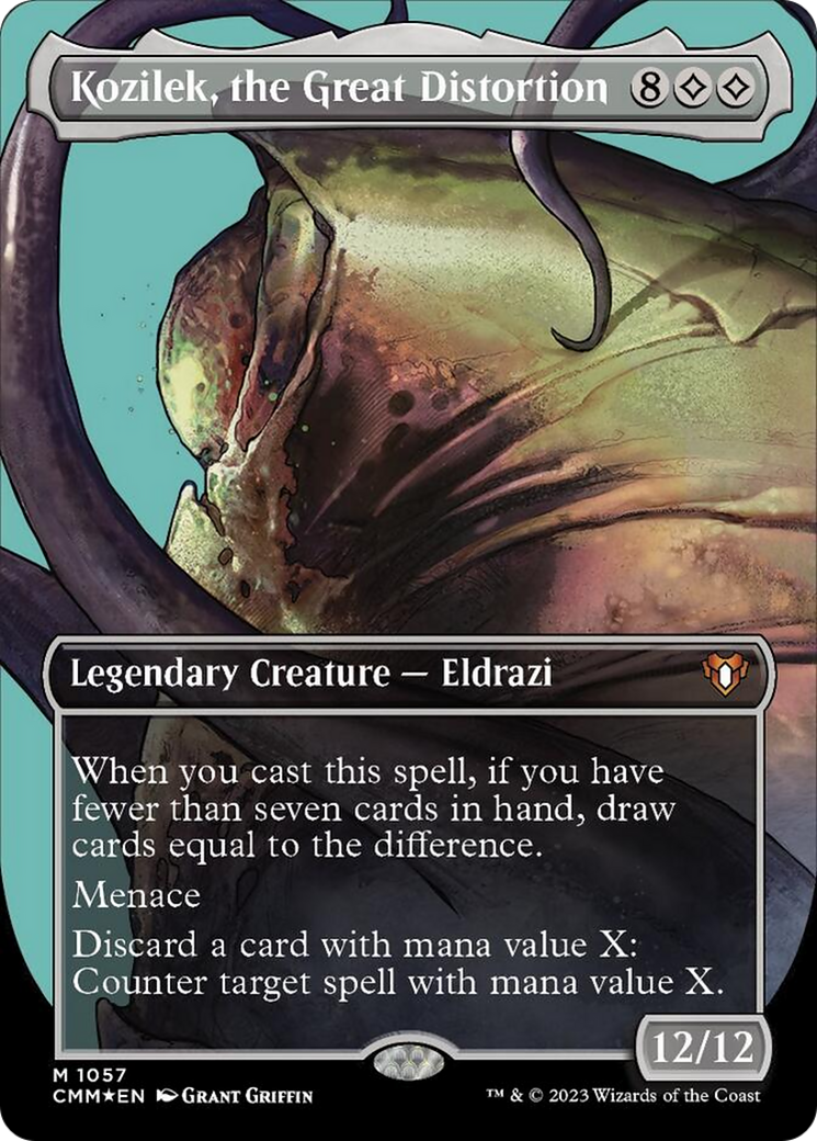 Kozilek, the Great Distortion (Borderless Textured Foil Frame Break) [Commander Masters] - Trinity Hobby