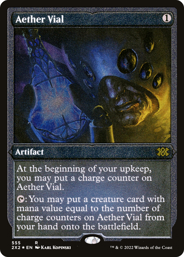 Aether Vial  [Foil]  (2X2-555) - [Double Masters 2022] - Trinity Hobby