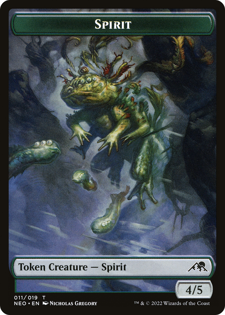 Spirit  [Foil]  (NEO-011) - [Kamigawa: Neon Dynasty Tokens] - Trinity Hobby