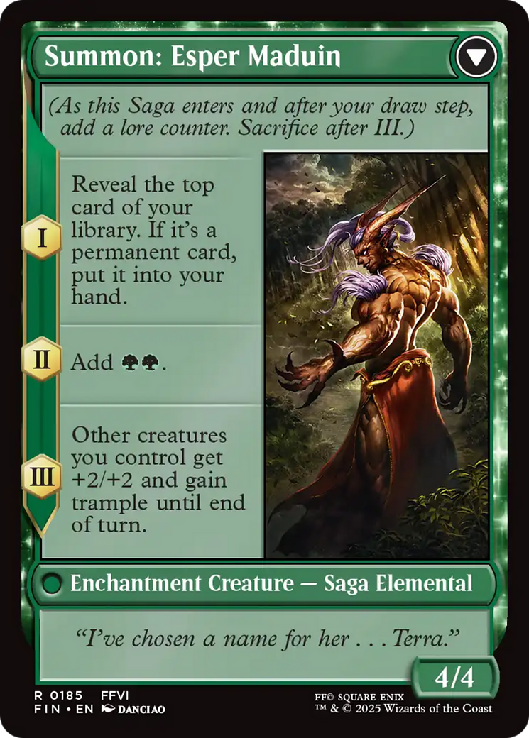 Esper Origins // Summon: Esper Maduin  [Foil]  (FIN-185) - [FINAL FANTASY]: (enchantment) - Trinity Hobby