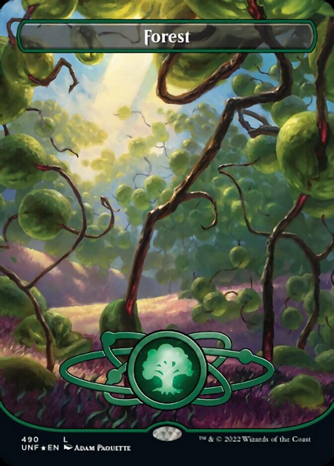 Forest (490) (Planetary Space-ic Land) (Galaxy Foil) [Unfinity] - Trinity Hobby