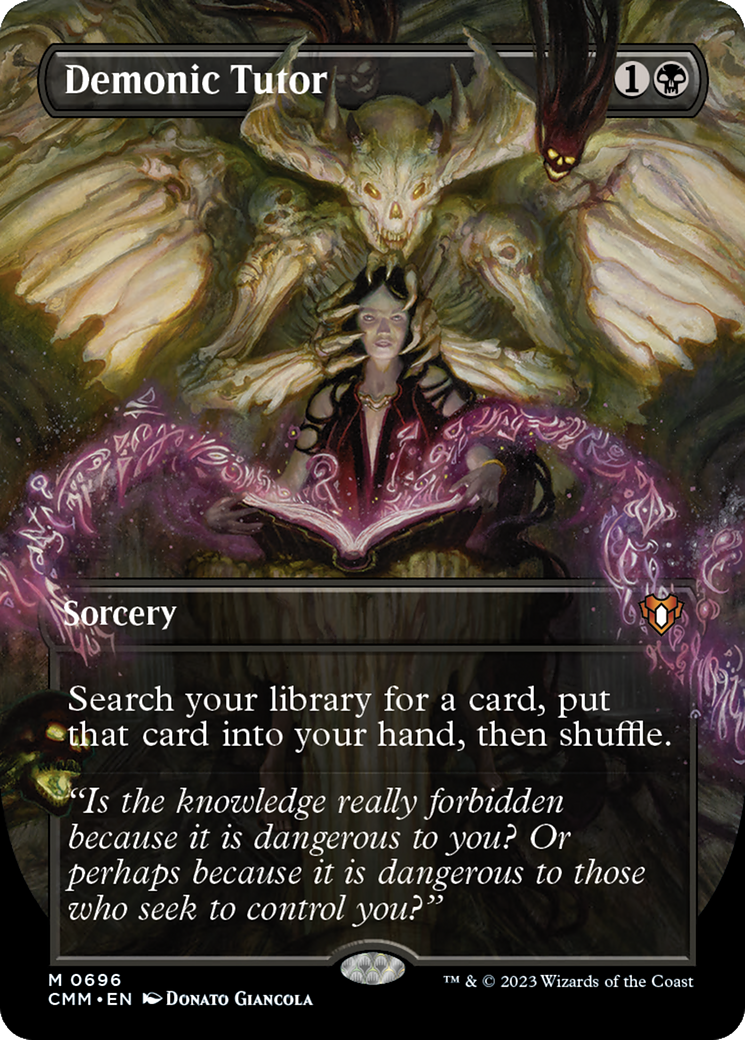 Demonic Tutor (Borderless Alternate Art) [Commander Masters] - Trinity Hobby