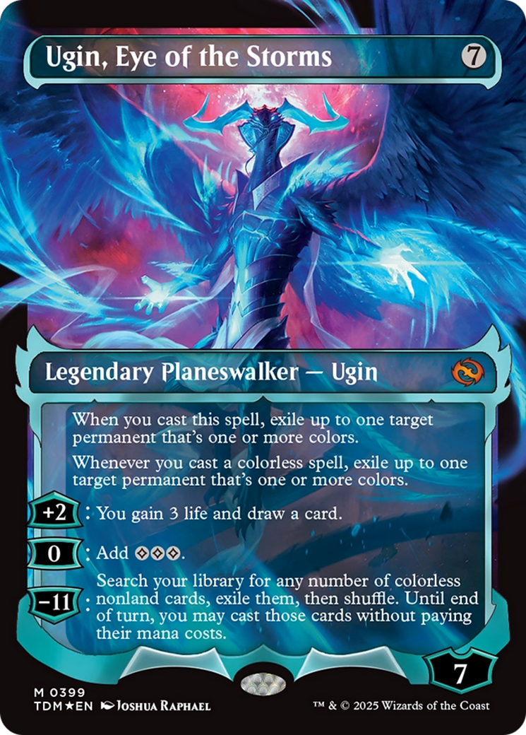 Ugin, Eye of the Storms  [Foil]  (TDM-399) - [Tarkir: Dragonstorm]: (Showcase) (Borderless) - Trinity Hobby