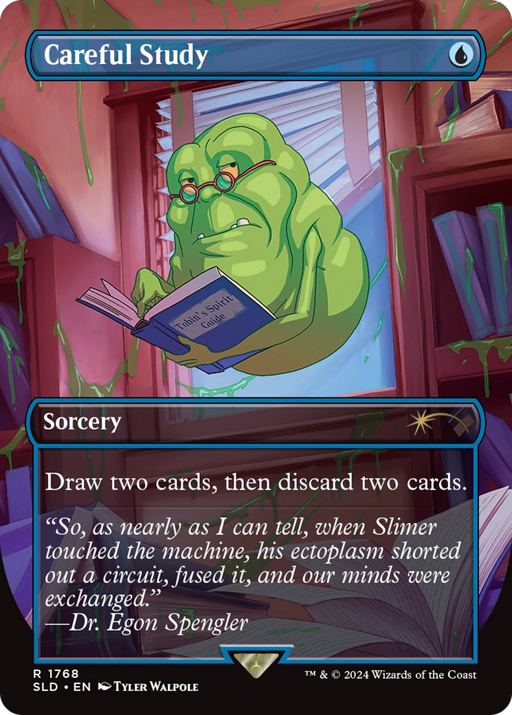 Careful Study  [Foil]  (SLD-1768) - [Secret Lair Drop] (Borderless) - Trinity Hobby