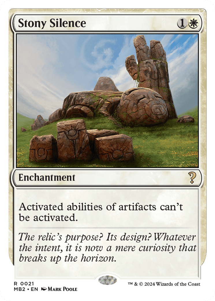 Stony Silence (White Border) [Mystery Booster 2] - Trinity Hobby
