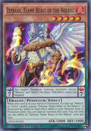 Zefraxa, Flame Beast of the Nekroz [CROS-ENAE1] Super Rare - Trinity Hobby