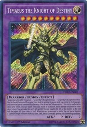 Timaeus the Knight of Destiny [DRL2-EN001] Secret Rare - Trinity Hobby