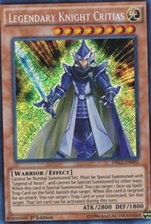 Legendary Knight Critias [DRL2-EN002] Secret Rare - Trinity Hobby