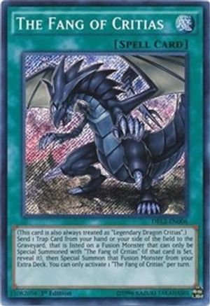 The Fang of Critias [DRL2-EN006] Secret Rare - Trinity Hobby