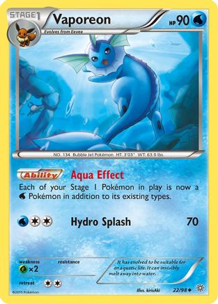 Vaporeon (22/98) [XY: Ancient Origins] - Trinity Hobby