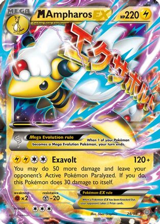 M Ampharos EX (28/98) [XY: Ancient Origins] - Trinity Hobby