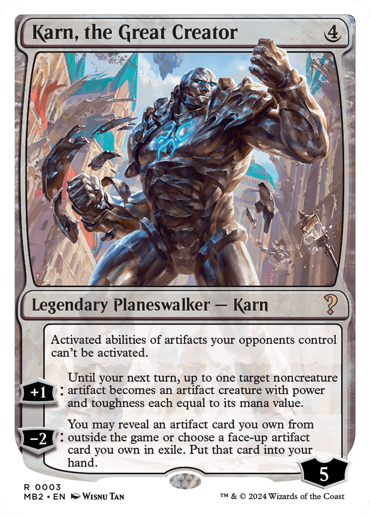 Karn, the Great Creator (White Border) [Mystery Booster 2] - Trinity Hobby