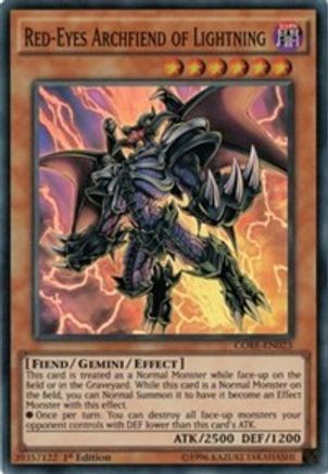 Red-Eyes Archfiend of Lightning [CORE-EN023] Super Rare - Trinity Hobby