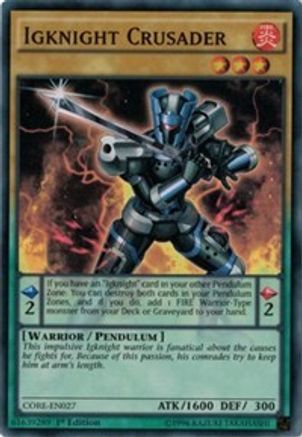 Igknight Crusader [CORE-EN027] Super Rare - Trinity Hobby
