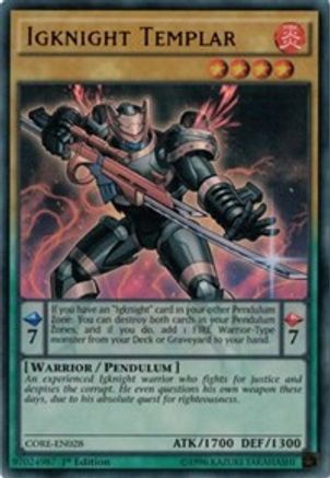 Igknight Templar [CORE-EN028] Ultra Rare - Trinity Hobby