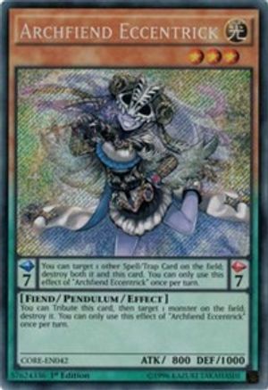 Archfiend Eccentrick [CORE-EN042] Secret Rare - Trinity Hobby