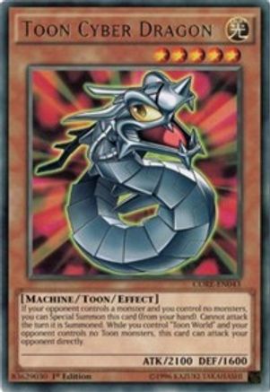 Toon Cyber Dragon [CORE-EN043] Rare - Trinity Hobby