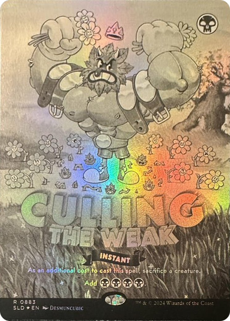 Culling the Weak (Black & White Foil) (SLD-883) - [Secret Lair Drop Series] Foil - Trinity Hobby