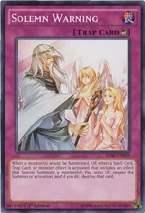 Solemn Warning [SDSE-EN039] Common - Trinity Hobby