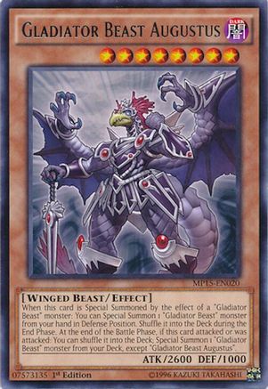 Gladiator Beast Augustus [MP15-EN020] Rare - Trinity Hobby