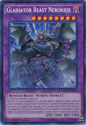 Gladiator Beast Nerokius [MP15-EN051] Secret Rare - Trinity Hobby