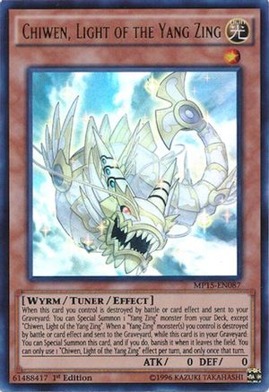 Chiwen, Light of the Yang Zing [MP15-EN087] Ultra Rare - Trinity Hobby