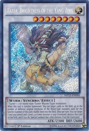 Baxia, Brightness of the Yang Zing [MP15-EN096] Secret Rare - Trinity Hobby