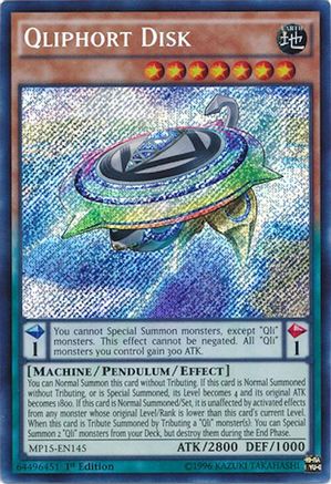 Qliphort Disk [MP15-EN145] Secret Rare - Trinity Hobby
