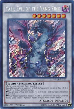 Yazi, Evil of the Yang Zing [MP15-EN163] Secret Rare - Trinity Hobby