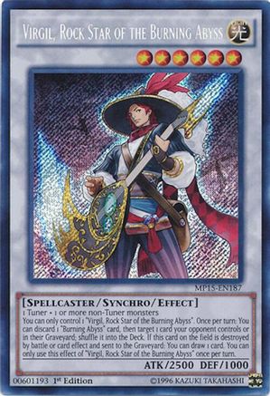 Virgil, Rock Star of the Burning Abyss [MP15-EN187] Secret Rare - Trinity Hobby