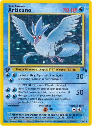 Articuno (2/62) [Fossil Unlimited] - Trinity Hobby