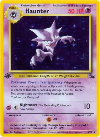 Haunter (6/62) [Fossil 1st Edition] - Trinity Hobby