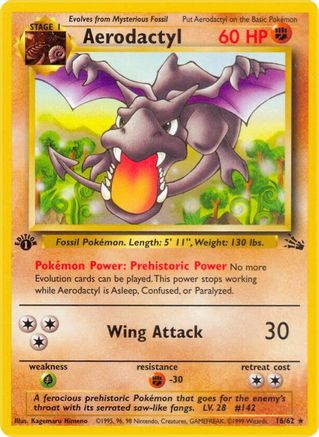 Aerodactyl (16/62) [Fossil 1st Edition] - Trinity Hobby
