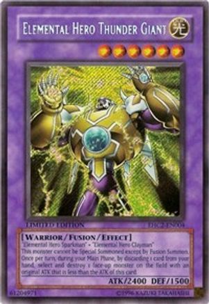 Elemental Hero Thunder Giant [EHC2-EN004] Secret Rare - Trinity Hobby