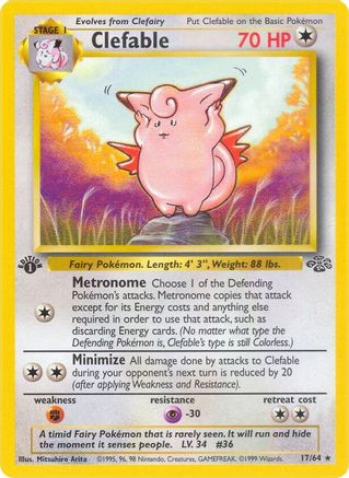 Clefable (17/64) [Jungle 1st Edition] - Trinity Hobby