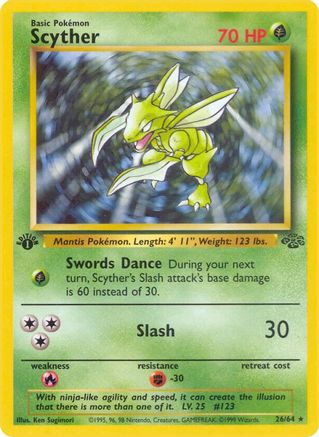 Scyther (26/64) [Jungle 1st Edition] - Trinity Hobby