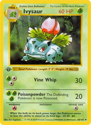 Ivysaur (30/102) [Base Set Shadowless Unlimited] - Trinity Hobby