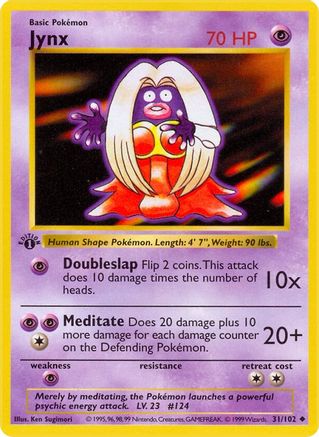 Jynx (31/102) (Shadowless) [Base Set 1st Edition] - Trinity Hobby
