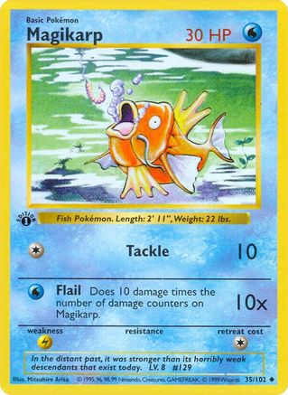 Magikarp (35/102) (Shadowless) [Base Set 1st Edition] - Trinity Hobby