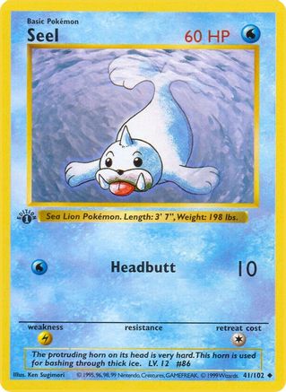 Seel (41/102) [Base Set Shadowless Unlimited] - Trinity Hobby