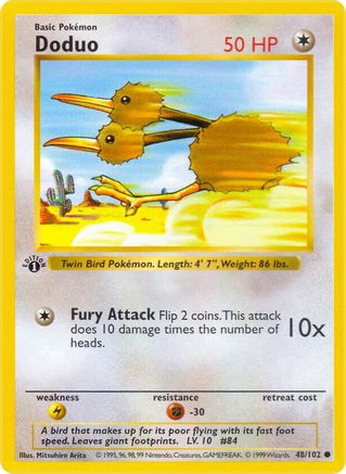 Doduo (48/102) [Base Set Shadowless Unlimited] - Trinity Hobby