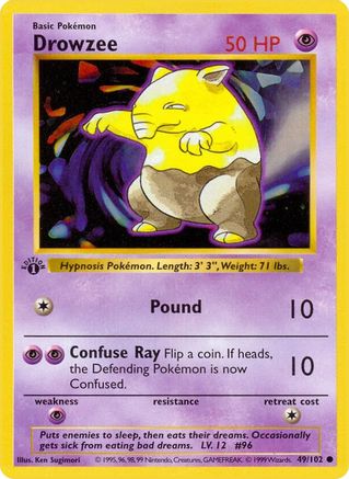 Drowzee (49/102) (Shadowless) [Base Set 1st Edition] - Trinity Hobby