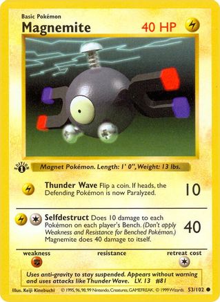 Magnemite (53/102) [Base Set Shadowless Unlimited] - Trinity Hobby