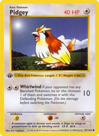 Pidgey (57/102) [Base Set Shadowless Unlimited] - Trinity Hobby
