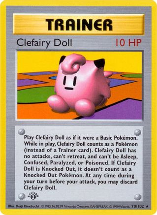 Clefairy Doll (70/102) [Base Set Shadowless Unlimited] - Trinity Hobby