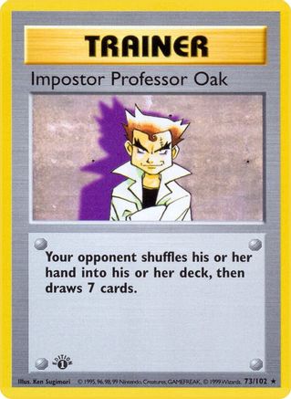 Impostor Professor Oak (73/102) [Base Set Shadowless Unlimited] - Trinity Hobby