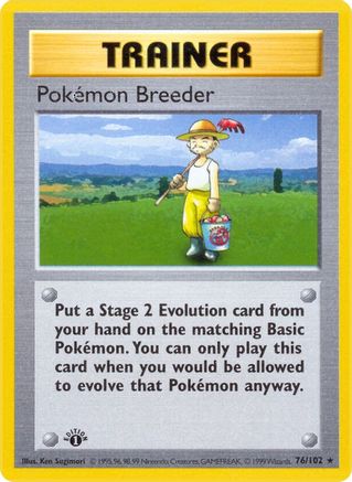 Pokemon Breeder (76/102) [Base Set Shadowless Unlimited] - Trinity Hobby