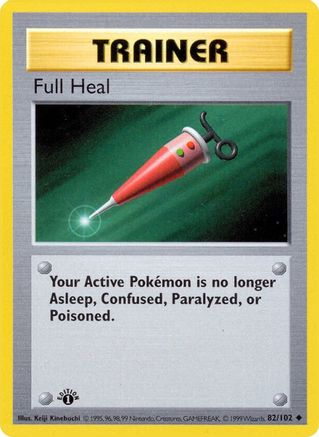Full Heal (82/102) (Shadowless) [Base Set 1st Edition] - Trinity Hobby