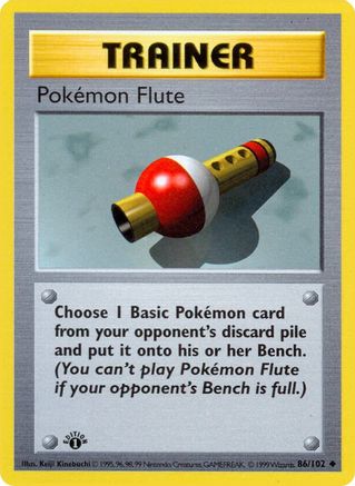 Pokemon Flute (86/102) [Base Set Shadowless Unlimited] - Trinity Hobby