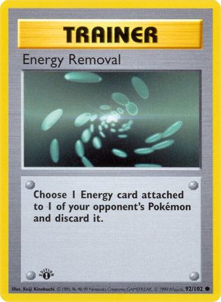 Energy Removal (92/102) [Base Set Shadowless Unlimited] - Trinity Hobby